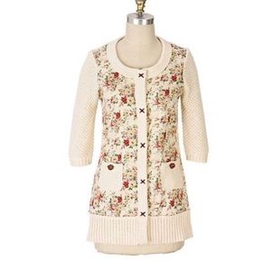 Floral Anthropologie cardigan